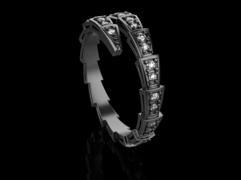 Wedding ring model 871 Model Cetak 3D