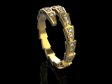 Wedding ring model 871 Model Cetak 3D