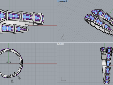 Wedding ring model 871 Model Cetak 3D