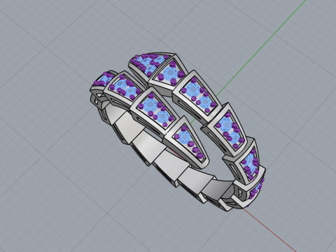Wedding ring model 871 Model Cetak 3D