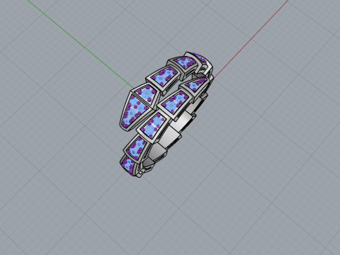 Wedding ring model 871 Model Cetak 3D