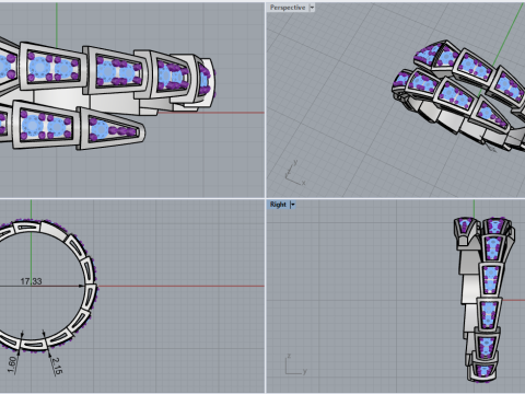 Wedding ring model 870 3D Принт Модель