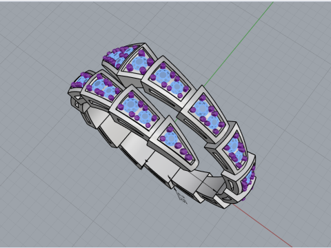 Wedding ring model 870 3D Принт Модель
