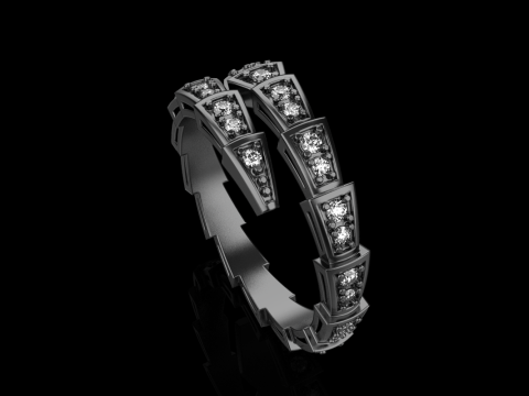 Wedding ring model 870 3D Принт Модель