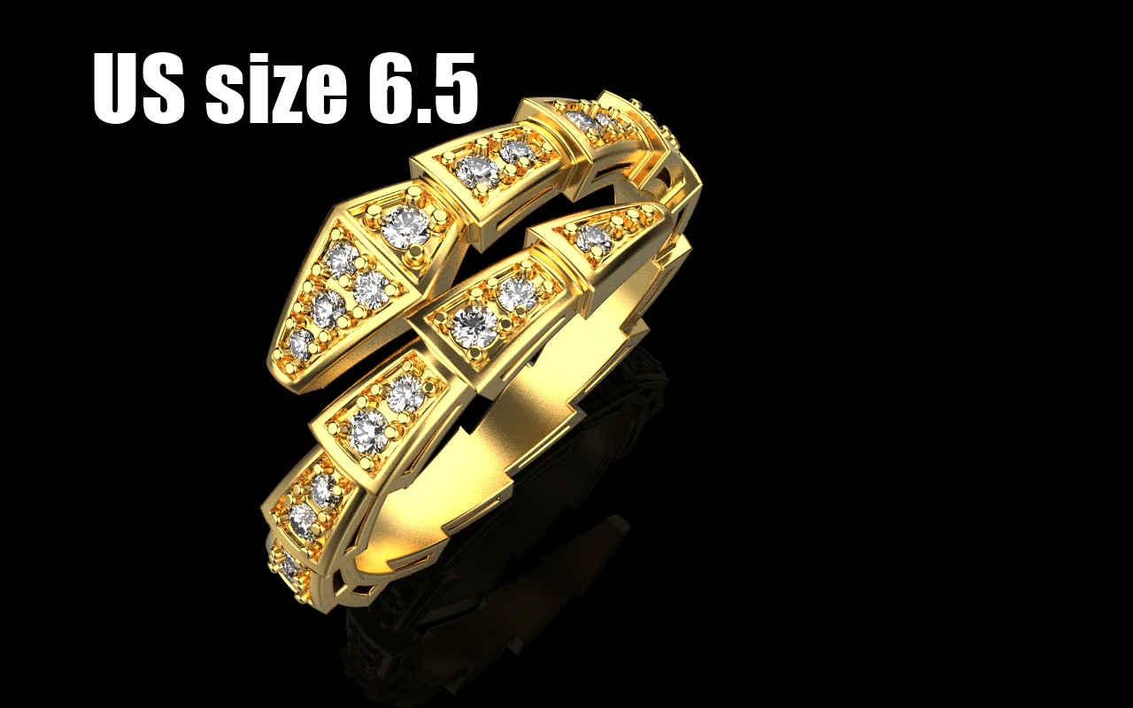 Serpenti ring model 869 3D Print Model .c4d .max .obj .3ds .fbx .stl .blend 