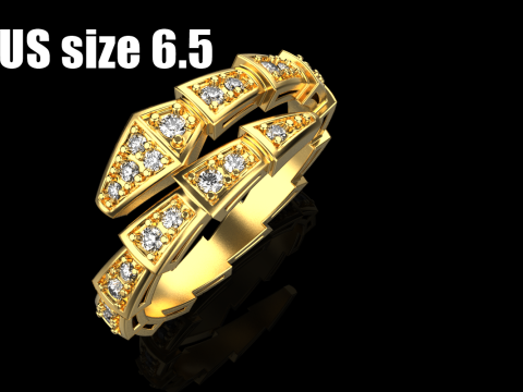 Serpenti ring model 869 3Dプリントモデル