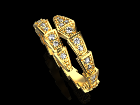 Serpenti ring model 869 3D Принт Модель