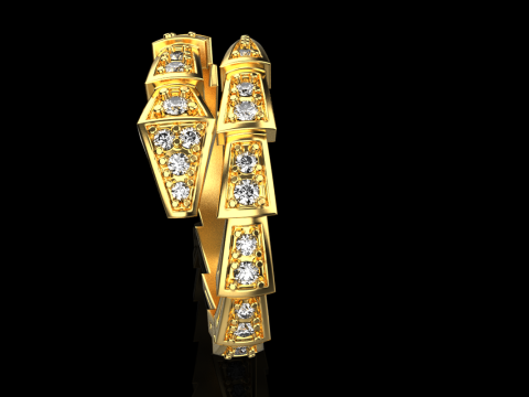 Serpenti ring model 869 3D Принт Модель