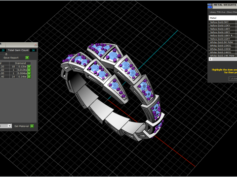 Serpenti ring model 869 3D Принт Модель