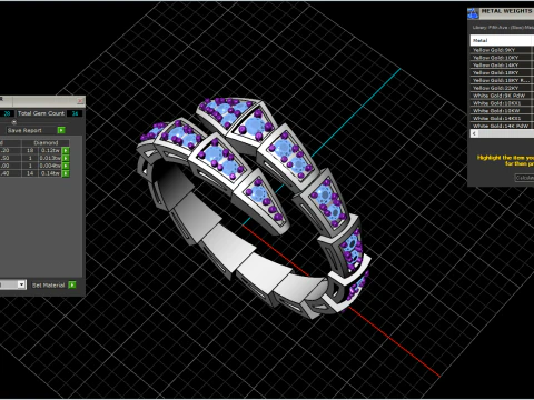 Serpenti ring model 869 3D Print Model