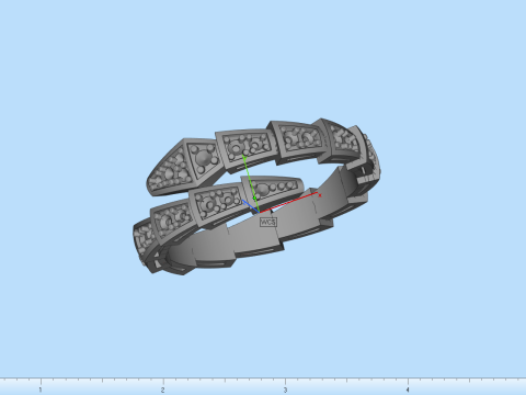 Serpenti ring model 869 3D Принт Модель
