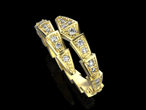Serpenti ring model 869 3D Принт Модель