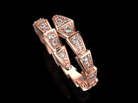 Serpenti ring model 869 3D Print Model