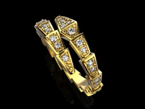 Serpenti ring model 869 3D Принт Модель
