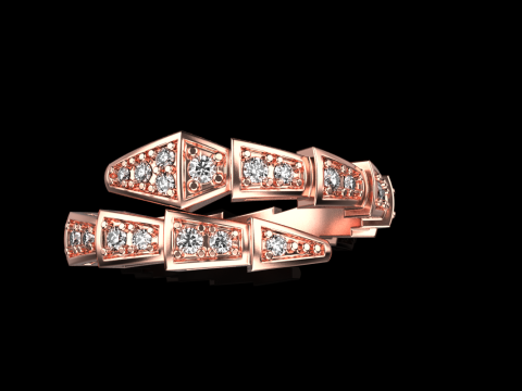 Serpenti ring model 869 3D Принт Модель