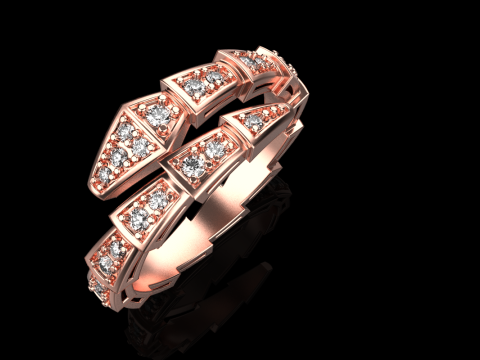 Serpenti ring model 869 3D Принт Модель