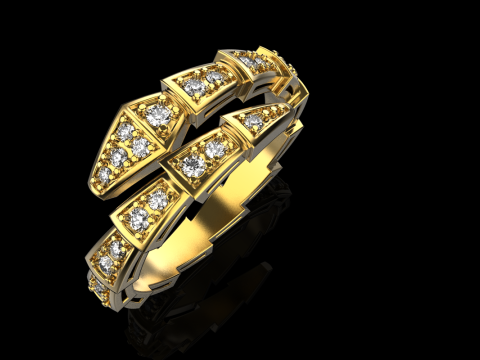 Serpenti ring model 869 3D Принт Модель