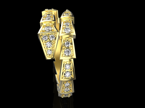 Serpenti ring model 869 3D Принт Модель