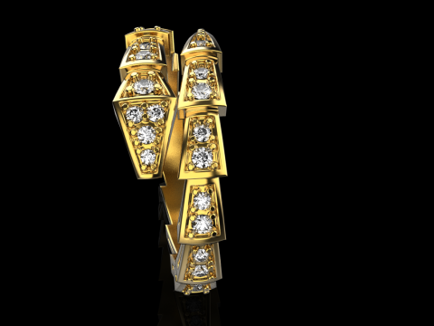 Serpenti ring model 869 3D Принт Модель