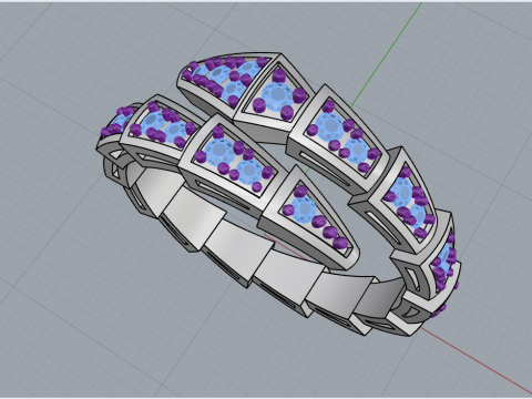 Serpenti ring model 869 3D Принт Модель