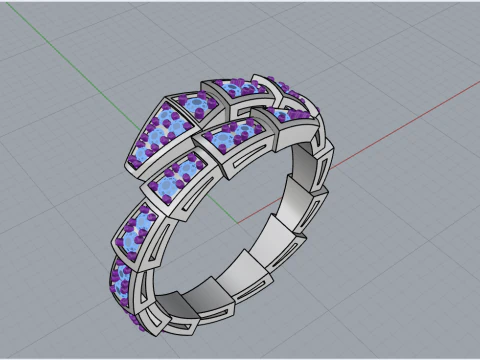 Serpenti ring model 869 3D Print Model