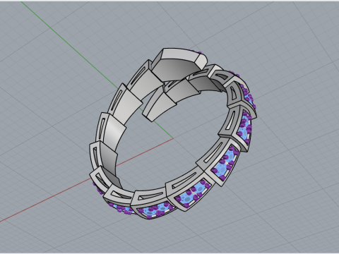 Serpenti ring model 869 3D Принт Модель