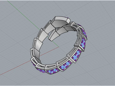Serpenti ring model 869 3D Print Model