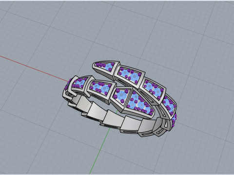 Serpenti ring model 869 3D Принт Модель
