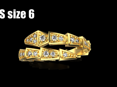 Snake ring model 868 3Dプリントモデル