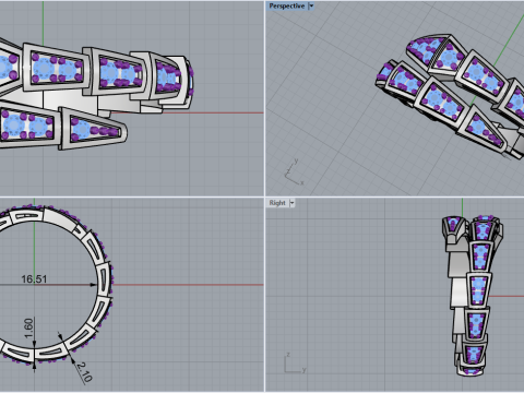 Snake ring model 868 3D Print Model