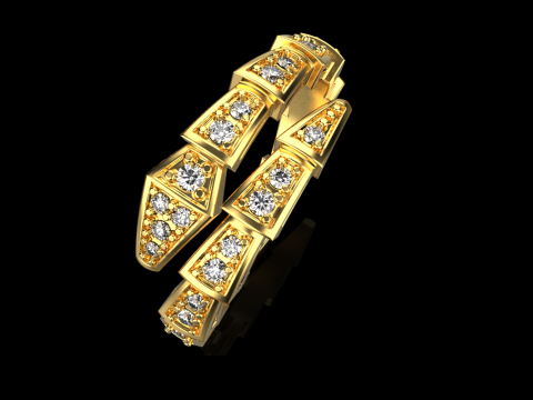 Snake ring model 868 3D Print Model