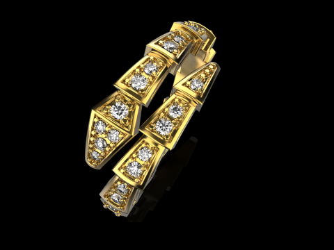 Snake ring model 868 3D Print Model