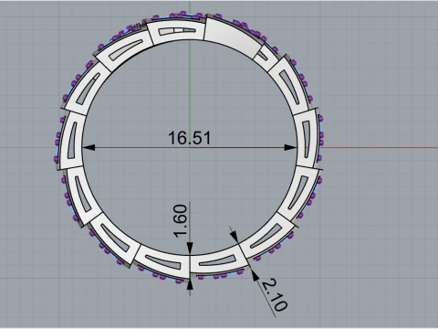 Snake ring model 868 3D Print Model