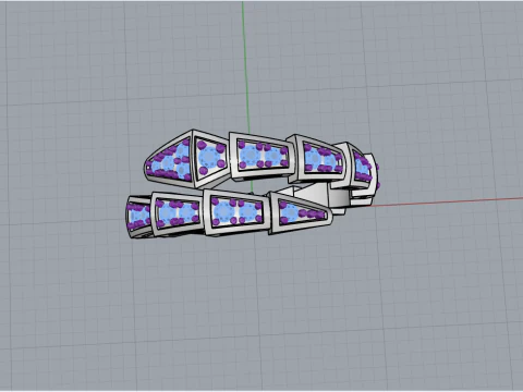 Snake ring model 868 3D Print Model