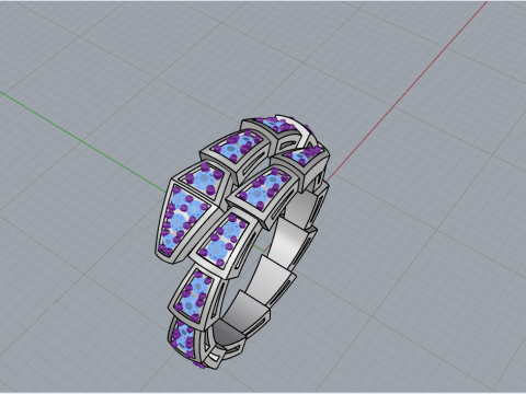 Snake ring model 868 3D Print Model