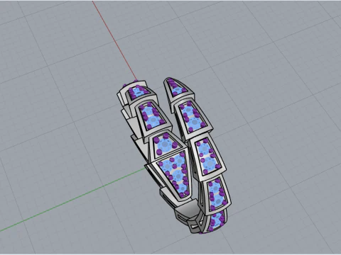 Snake ring model 868 3D Print Model