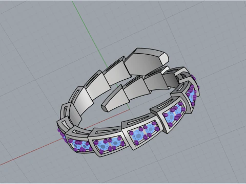 Snake ring model 868 3D Print Model