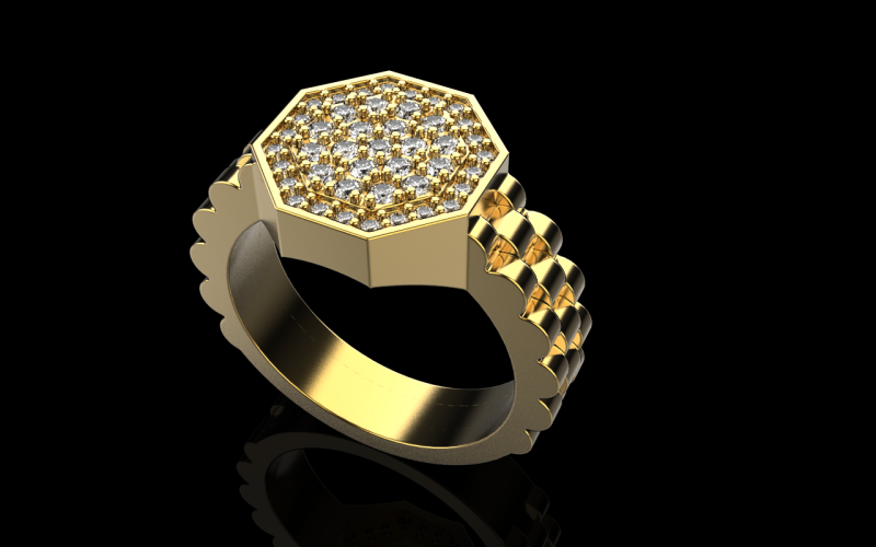 Signet ring model 867 3D Print Model .c4d .max .obj .3ds .fbx .stl .blend