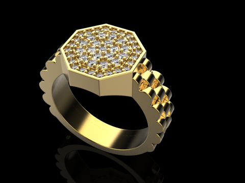 Signet ring model 867 3Dプリントモデル