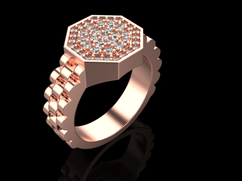Signet ring model 867 3D Print Model
