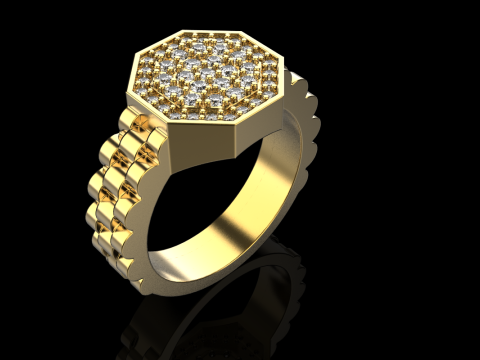 Signet ring model 867 3D Print Model