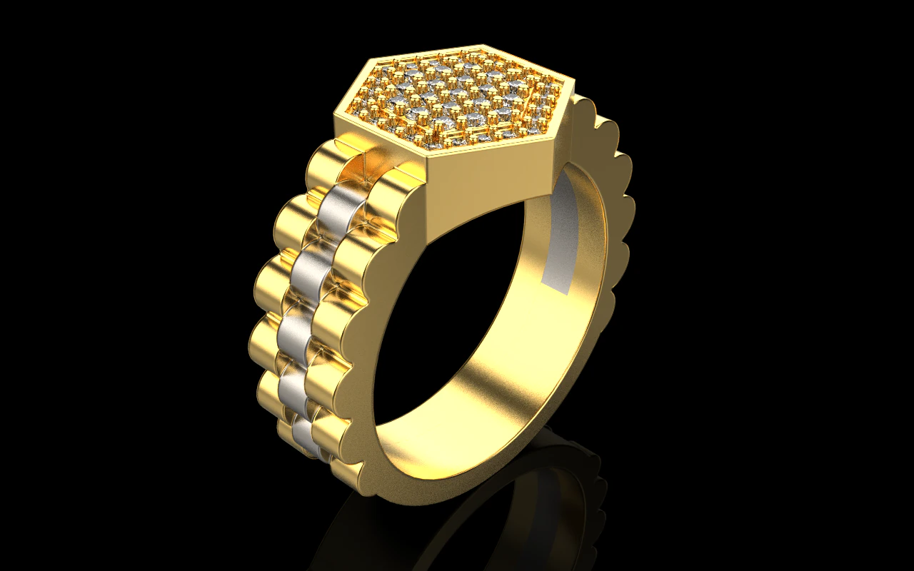 Signet ring model 866 3D Print Model .c4d .max .obj .3ds .fbx .stl .blend 