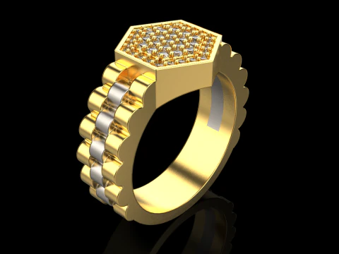 シグネットリング モデル 866 3Dプリントモデル