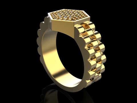 Signet ring model 866 Model Cetak 3D