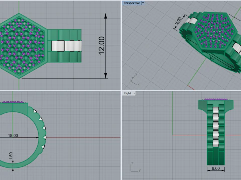 Signet ring model 866 3D Print Model