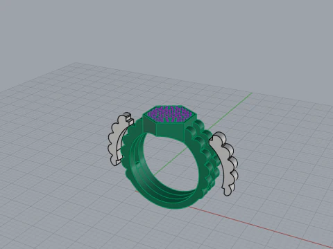 Signet ring model 866 3D Print Model