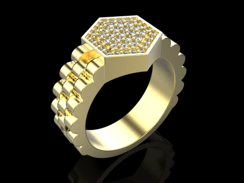 Signet ring model 866 3D Print Model