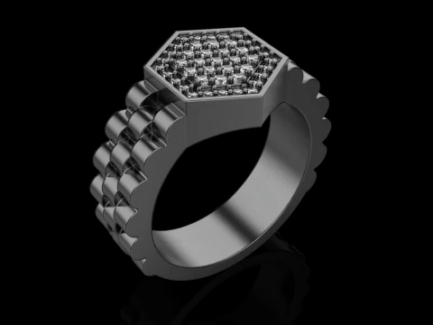 Signet ring model 866 3D Print Model
