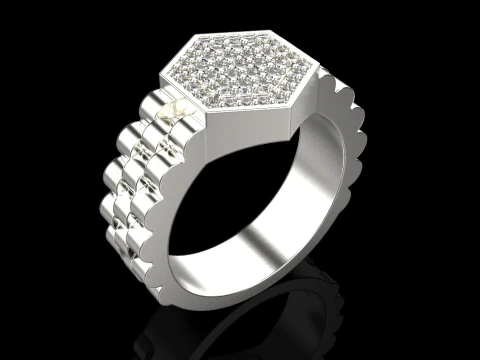 Signet ring model 866 3D Print Model