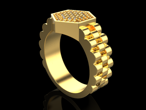 Signet ring model 866 Model Cetak 3D